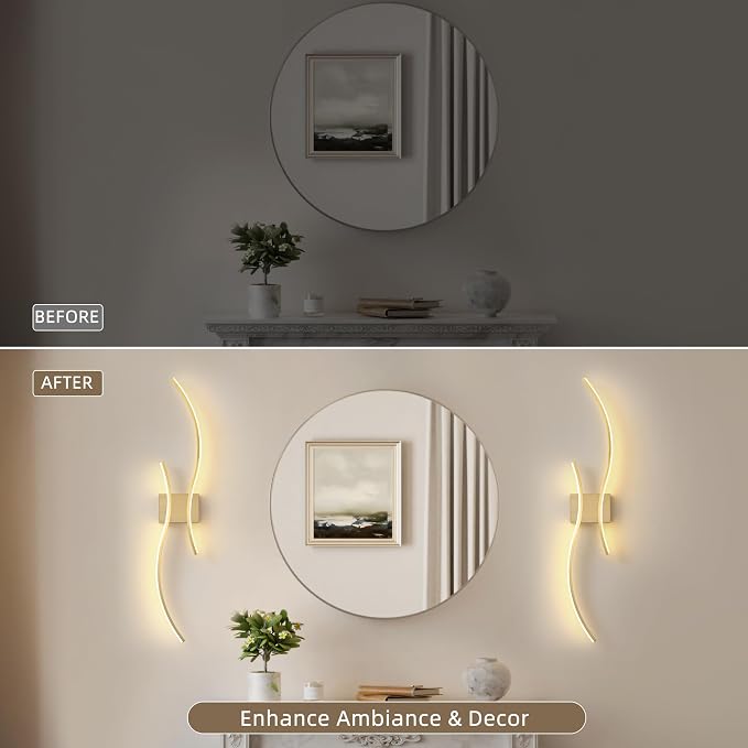 Battery Operated Wall Sconce Set of Two, Dimmable Modern LED Rechargeable Wall - Image 8
