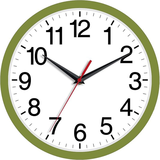 Rohioue Wall Clock Modern 8 Inch Battery Operated Silent Non Ticking Small by RohioueWallClock