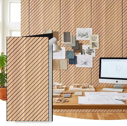 WoveN SounD Acoustic Wall Panels, Natural Oak, 10 Pack, 47.2x23.6 in by WovenSound