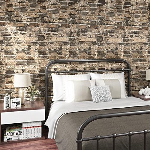 Vintage Brown Brick Wallpaper Peel and Stick Textured 3D Faux Brick Contact - Image 5