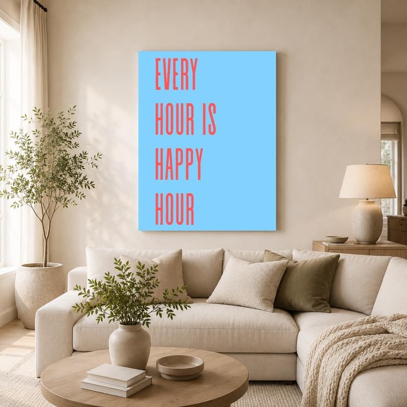 InkFlow Posters Every Hour Happy Hour Canvas Poster - Image 3