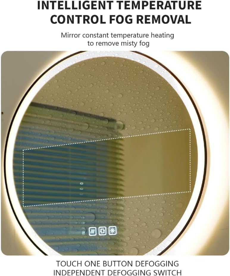 28 inches Round LED Bathroom Mirror - Image 6