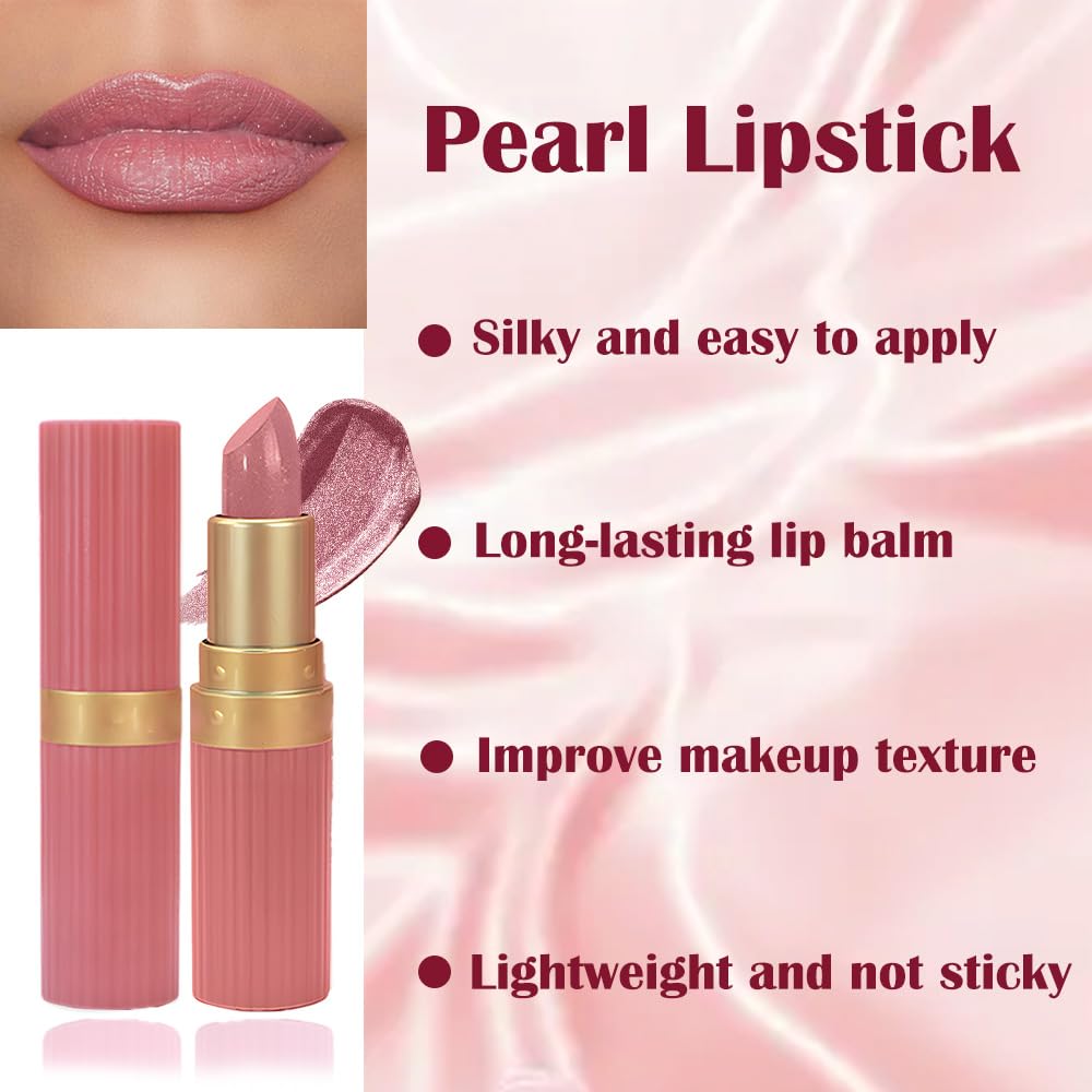 Pink Purple Metallic Lipstick for Women,Lightweight Shimmer Frosted Lipstick,Glitter Lip Gloss Stain Long Lasting Waterproof Smudge Proof 24 Hour Full Coverage Lip Makeup,Vegan