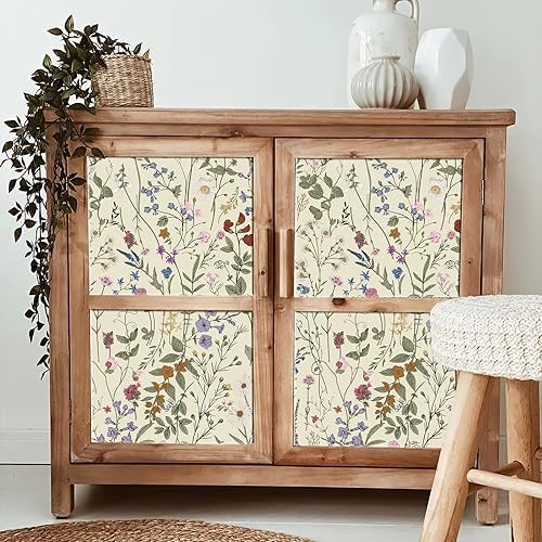JiffDiff Wallpaper Self-Adhesive Blooming Vintage Colourful Flowers Wall Paper - Image 3
