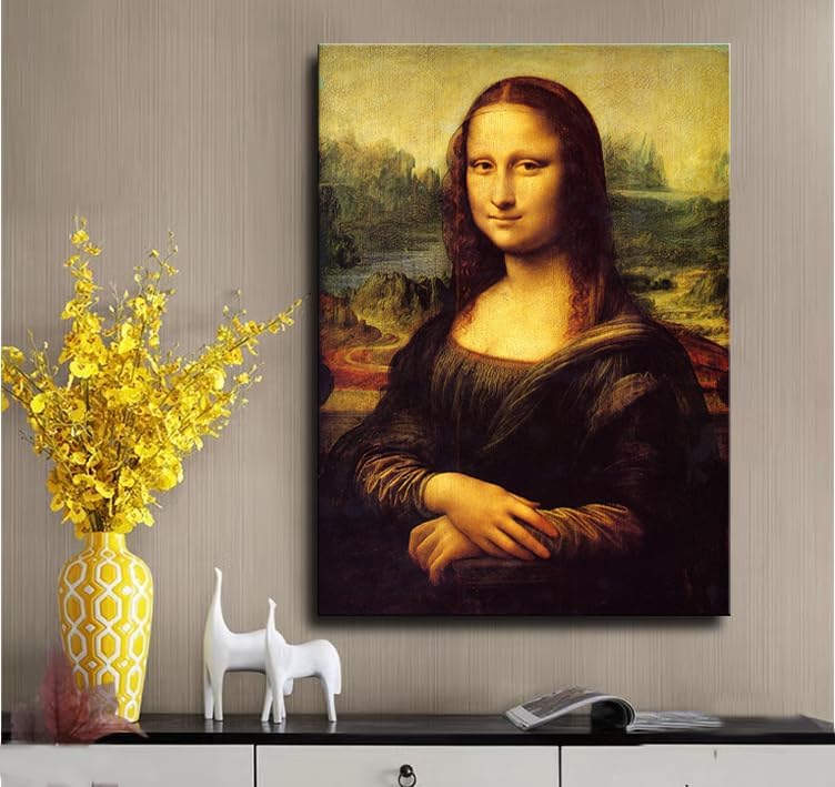 weiyiart Mona Lisa Canvas Art Print Stretched Painting Picture Poster Giclee - Image 2