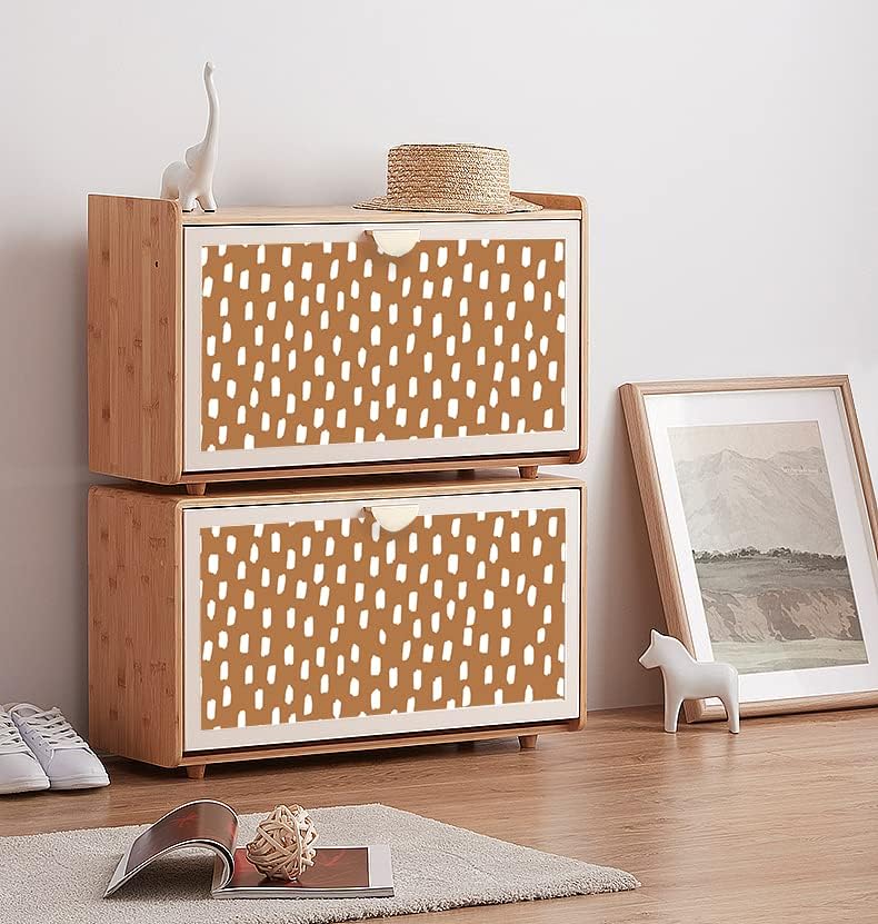 HAOKHOME Boho Peel and Stick Wallpaper Geometric Caramel Terracotta Modern - Image 6