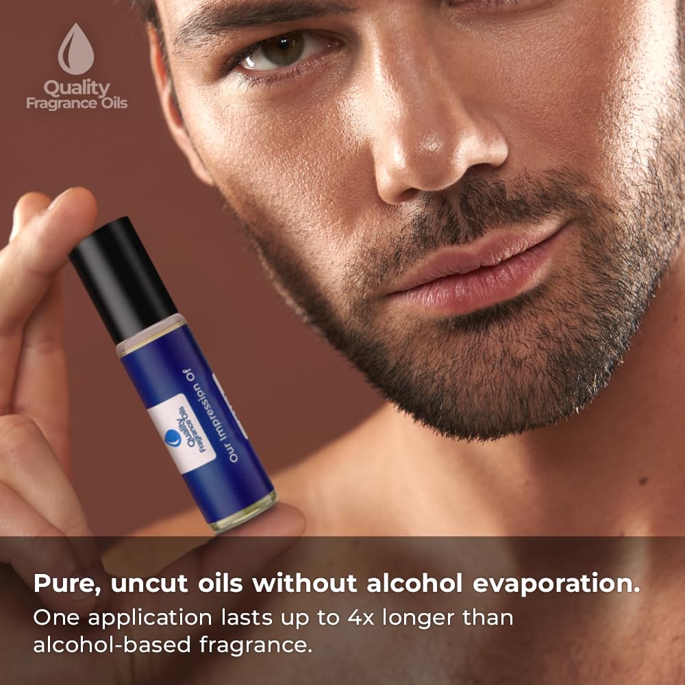 Quality Fragrance Oils' L'Homme for Men Impression #130 | Long-Lasting Perfume Oil, Alcohol-Free, Strong Scent, 10ml Roll-On | Affordable Alternative to Designer Fragrances