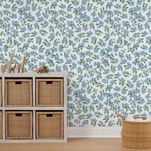 Spoonflower Hydrangea Floral Peel and Stick Wallpaper - Image 7