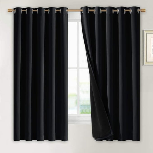 NICETOWN Complete 100% Blackout Curtains, Thermal Insulated & Energy Efficiency by NICETOWN