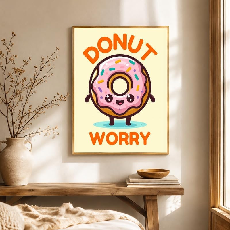 InkFlow Posters Donut Worry Canvas Poster - Image 4