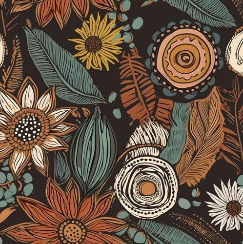 Laatse Boho Wallpaper Peel and Stick 17.5"x787" by Laatse