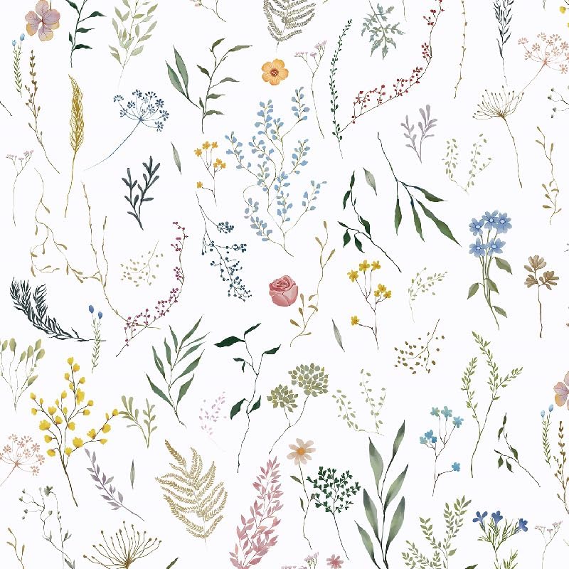 Dimoon 236"x16.1" Floral Peel and Stick Wallpaper White Contact Paper Thicken by DIYYOURMOON
