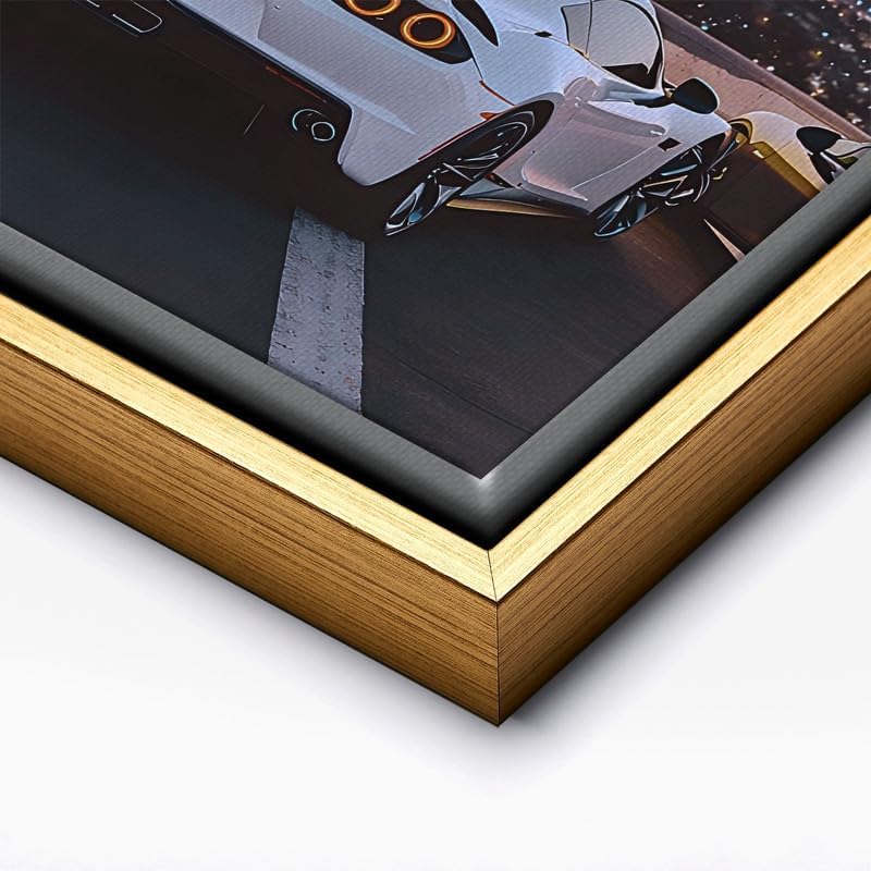 InkFlow Posters City Skyline Sports Car Canvas Poster - Image 2