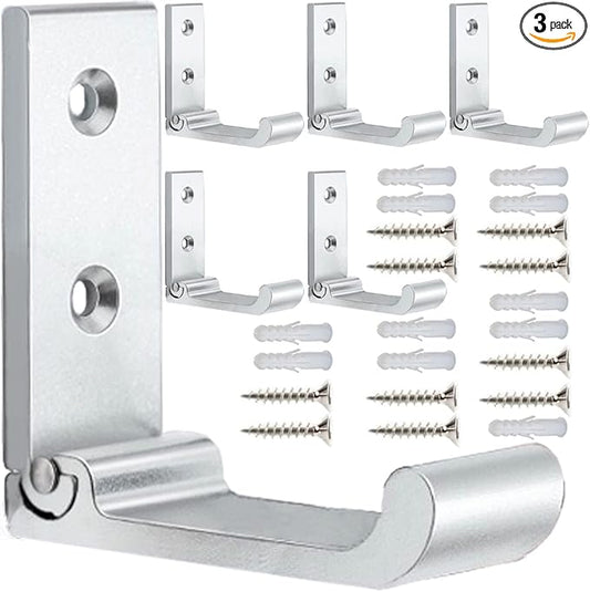 Folding Coat Hooks, Matte Black Wall Hooks by MsBong
