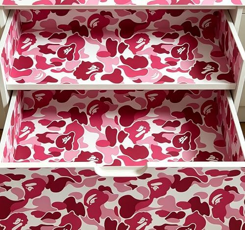 Self-Adhesive Vinyl Pink Camouflage Contact Paper Peel and Stick Camouflage - Image 3
