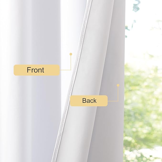 NICETOWN 100% Blackout Long Curtains 102 Inches Length, Privacy Room Darkening - Image 5