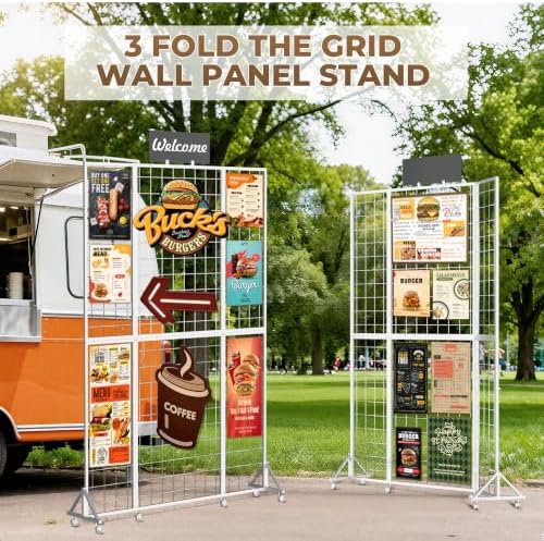 Foldable Grid Wall Panel, Gridwall Display Stand - Image 7