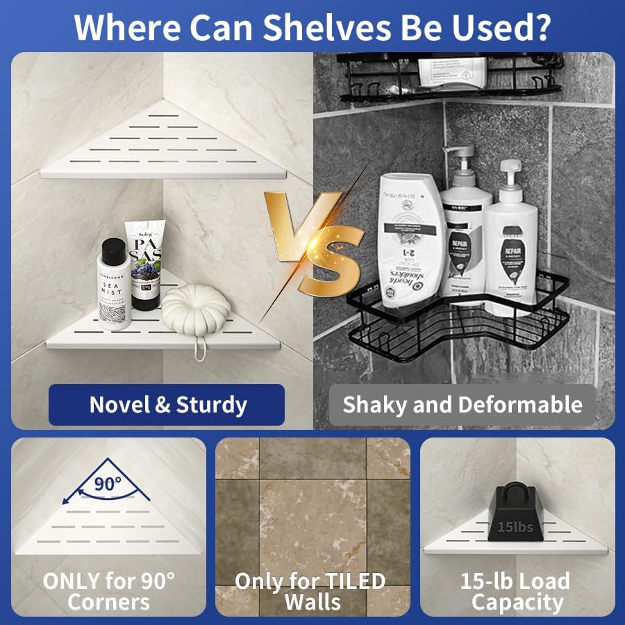 Corner Shower Shelf 10" - Image 3