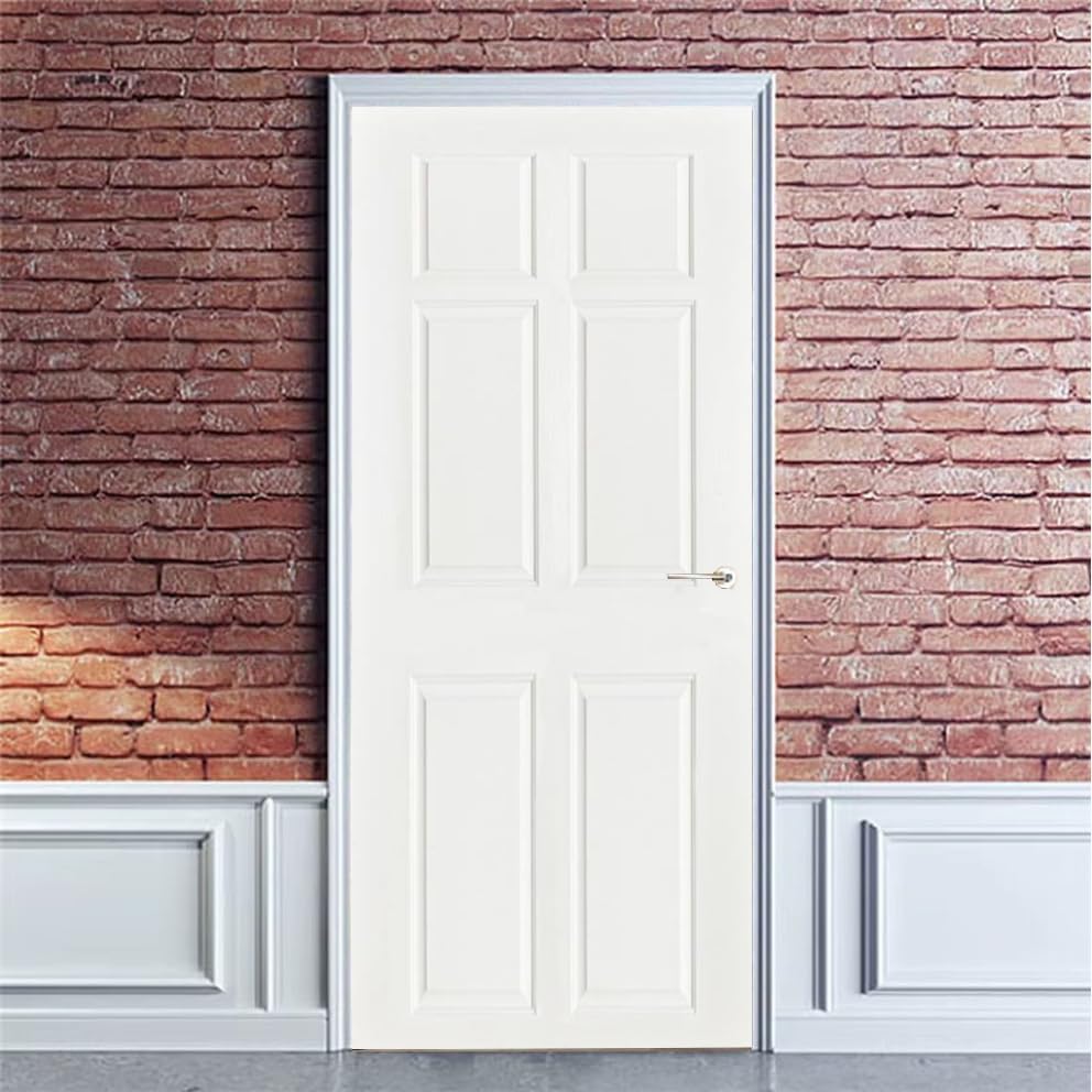 Removable Door Mural Decal, Self-Adhesive Wooden Door Wallpaper, Peel & Stick by DEKMILE