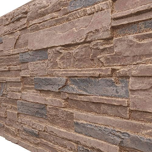 EverStone Cascade Faux Stone Panel, 48 5/8"W x 24 3/4"H x 1 1/4"D, Orchard - Image 7
