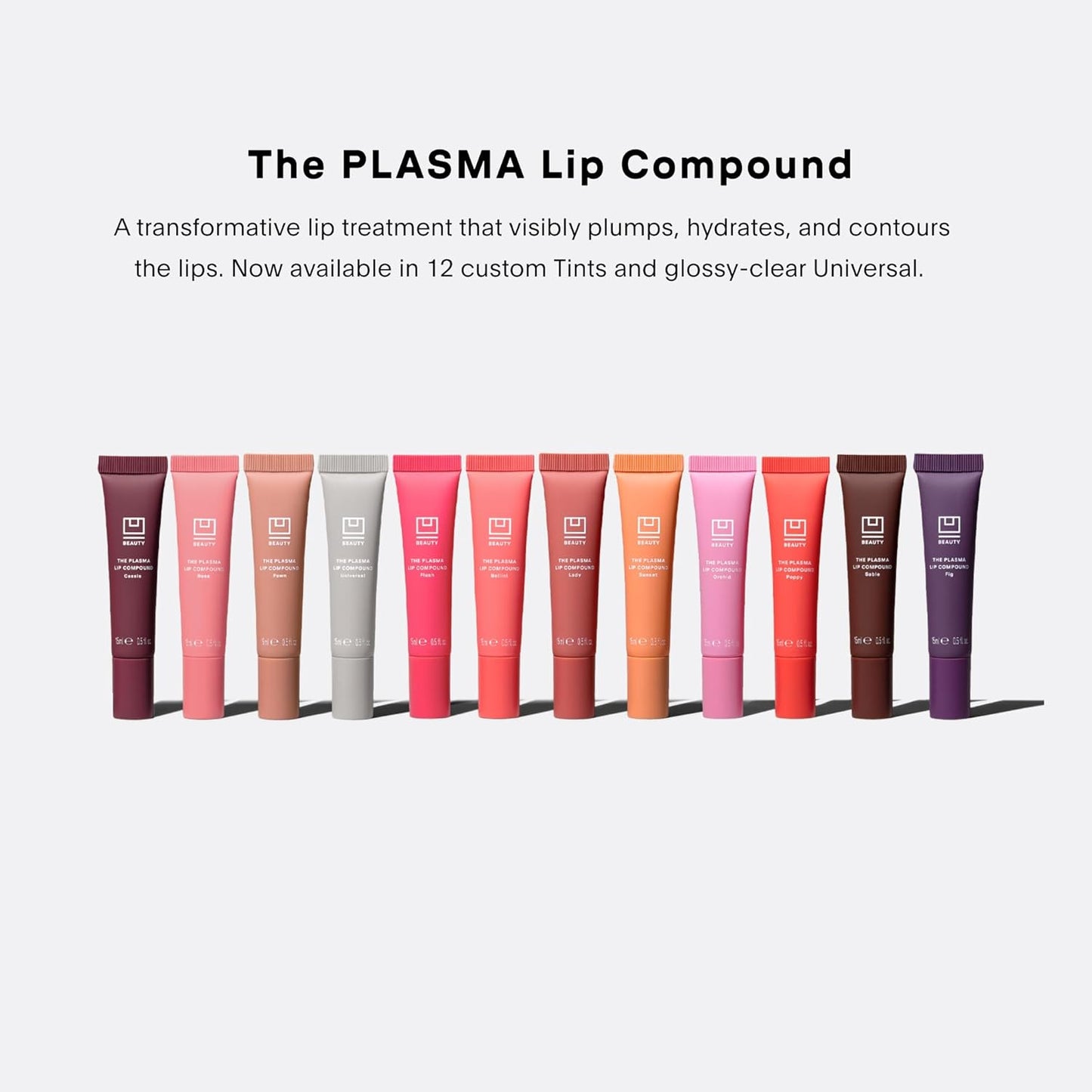 U Beauty The PLASMA Tinted Lip Compound - Anti-Aging & Anti-Wrinkle Lip Gloss, Hyaluronic Acid, Shea Butter & Peptides for Hydration & Plumping, Lady- 15 mL