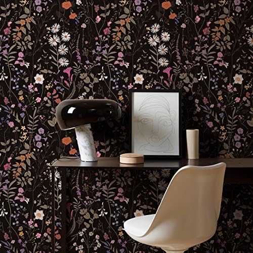 Wallpaper Self-Adhesive Blooming Vintage Colourful Flowers WallPaper - Image 2