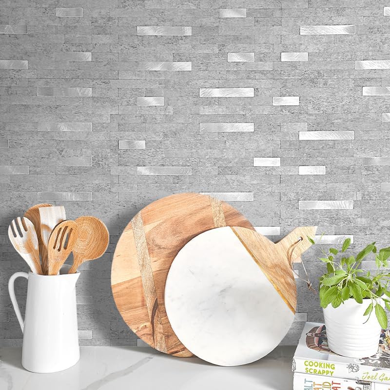 DICOFUN 10 Sheets Peel and Stick Backsplash Wall Tiles, PVC Kitchen Backsplash - Image 2