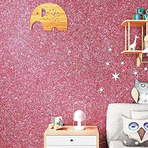 FunStick Glitter Pink Contact Paper 15.8"x240" Glitter Peel and Stick Wallpaper - Image 2