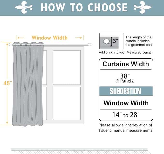 ChrisDowa Blackout Curtains 45 Inches Long - Image 6