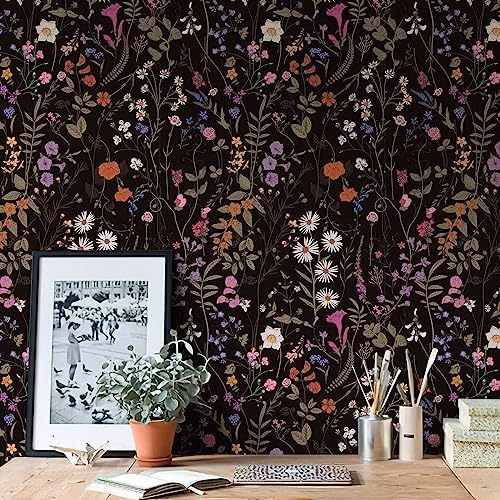 Wallpaper Self-Adhesive Blooming Vintage Colourful Flowers Wall Paper - Image 4