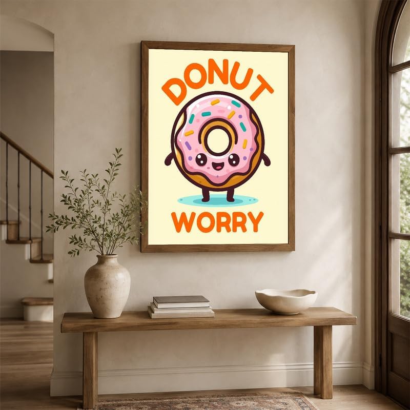 InkFlow Posters Donut Worry Canvas Poster - Image 6