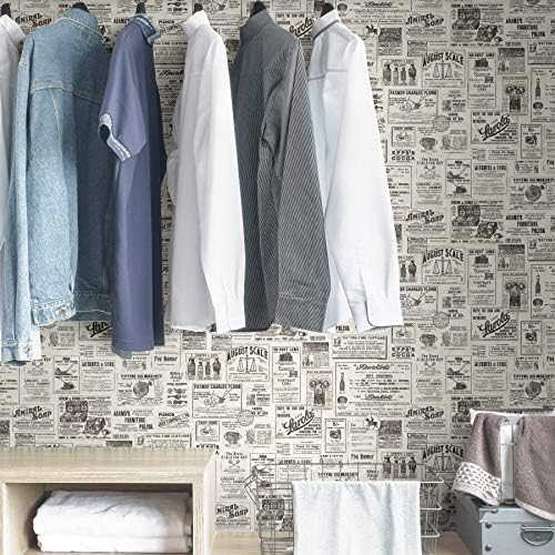 NuWallpaper by WallPops Charcoal Published Peel and Stick Wallpaper, Textured - Image 4