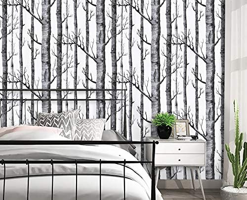 17.7" X 197" Birch Tree Wallpaper Peel and Stick Wallpaper - Image 2