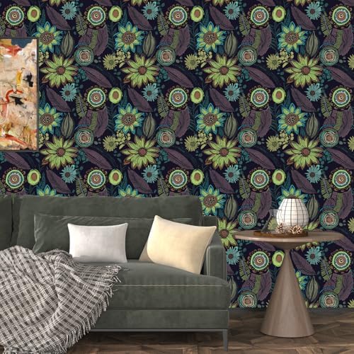 Laatse Boho Wallpaper Peel and Stick 17.5"x393" - Image 2