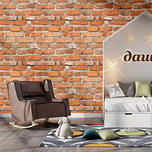 tiltil Faux Brick Peel and Stick Wallpaper 3D Brick Wallpaper 17.7"x197" - Image 2