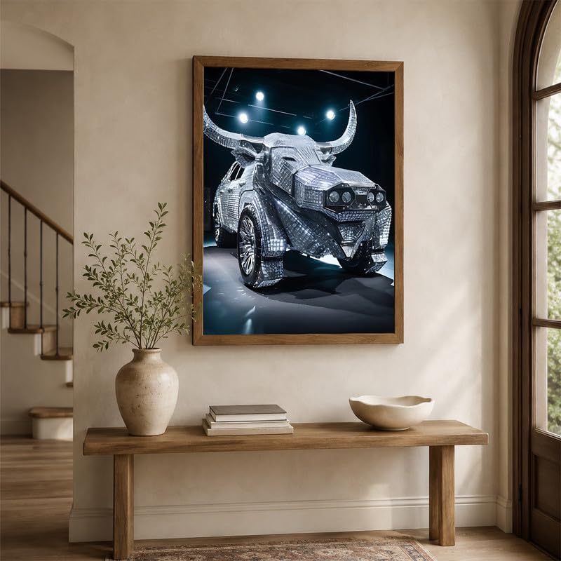 InkFlow Posters Diamond Car Canvas Poster - Image 5