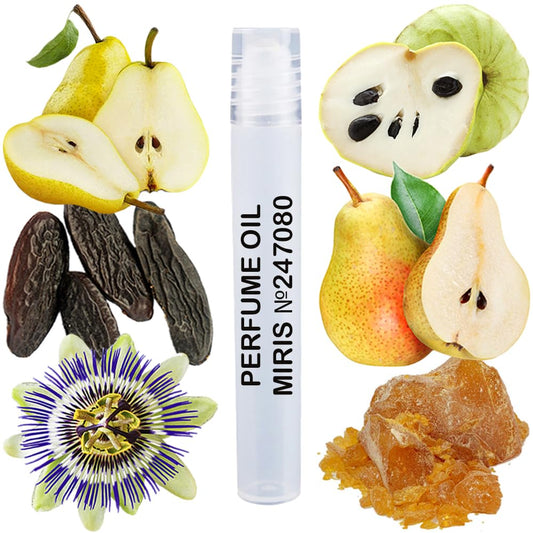 MIRIS Perfume Oil No. 247080, Inspired by Tropical Cherimoya Cologne, Long-Lasting Unisex Roll-On For Women and Men, Rollerball 0.34 Fl Oz / 10 ml