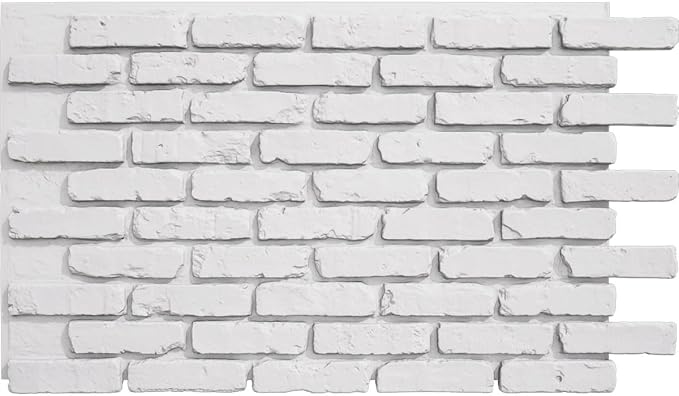 EverStone Aged Brick Faux Brick Panel, 46 7/8"W x 27"H x 1 1/4"D by EkenaMillwork