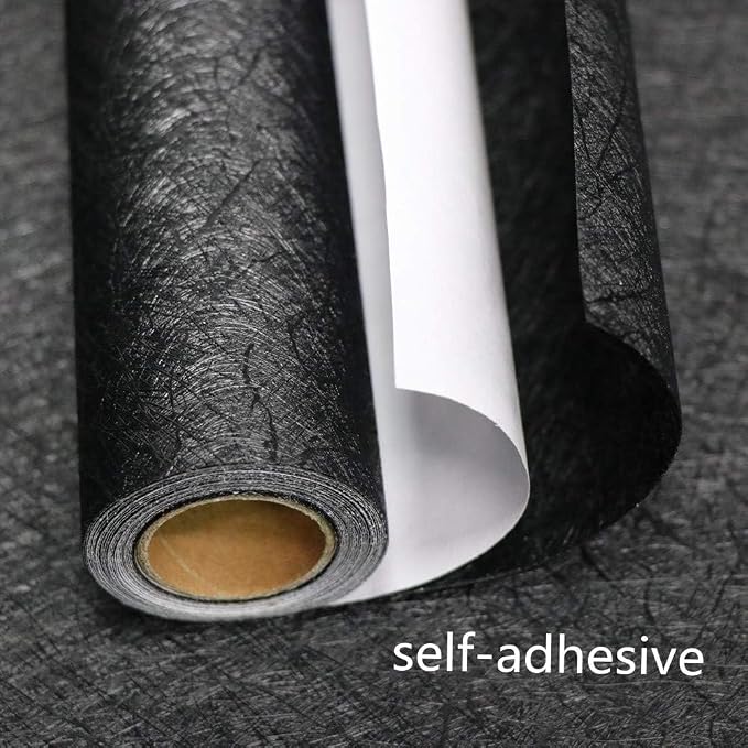 Black Silk Wallpaper Peel and Stick Embossed Self Adhesive Contact Paper 15.7" - Image 8