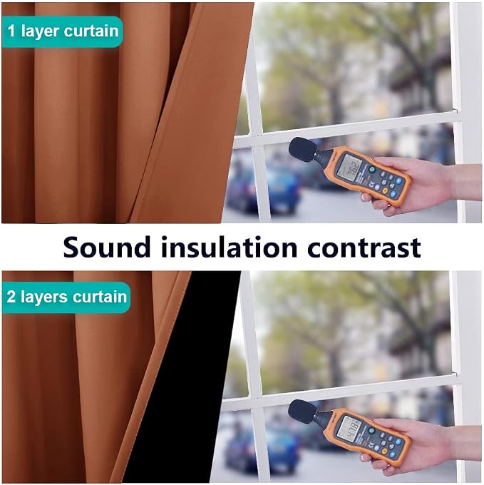 NICETOWN Full Shading Curtains for Windows, Super Heavy-Duty Black Lined - Image 3