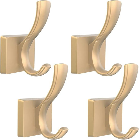 TOFIIGREM Gold Hooks for Wall, Heavy Duty Thick Aluminum Alloy Entry Coat Hooks by TOFIIGREM