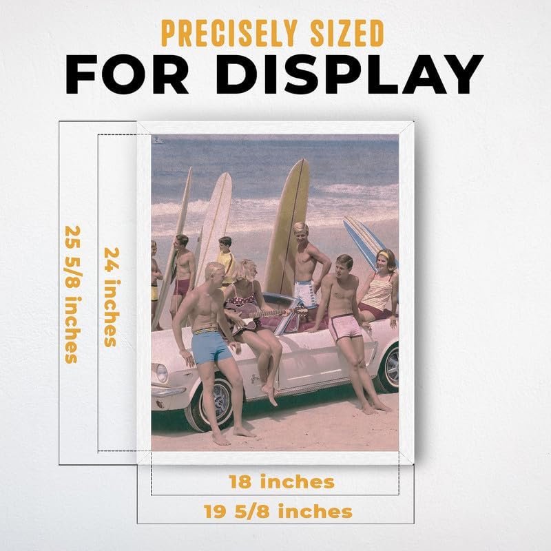 InkFlow Posters Surfers on a Beach Canvas Poster - Image 3