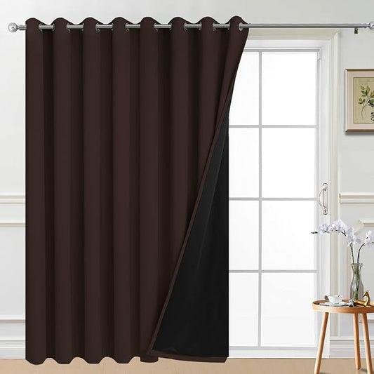 Yakamok Blackout Extra Wide Patio Sliding Door Curtains, Grommet Thermal by Yakamok