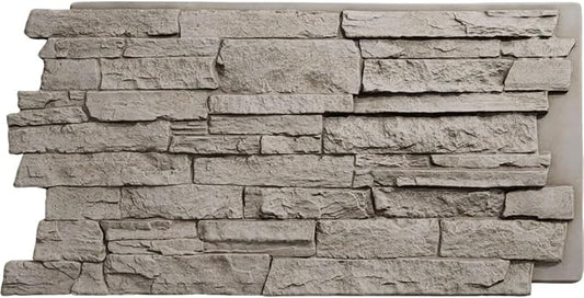 EverStone Acadia Ledge Faux Stone Panel, Desert Sand Color by EkenaMillwork