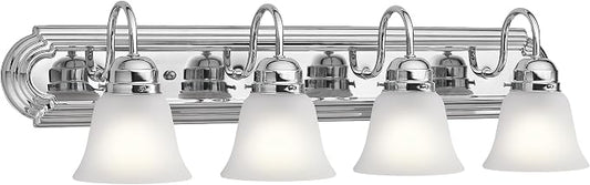 Kichler 30" 4-Light Vanity Bath Light in Chrome, Modern Bathroom Light by Kichler