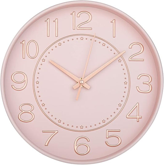 HZDHCLH 10 inch Small Wall Clocks Battery Operated, Silent No Ticking Clock by HZDHCLH