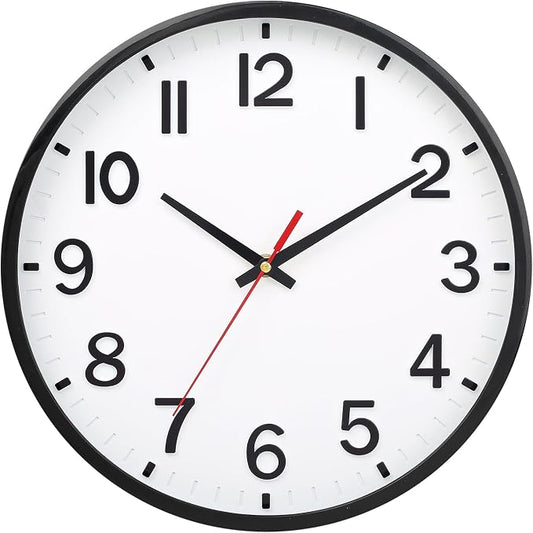 Wall Clocks Battery Operated 12 inch Modern Wall Clock, Silent Non Ticking Wall by Unknown
