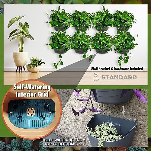 12 Inch Self-Watering Wall Planter - Image 3