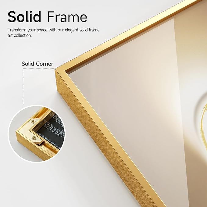 Framed Modern Luxury Gold Wall Art, Pictures - Image 5