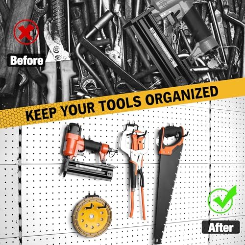 ELEAD 4-Piece Flat Pegboard Hooks, Peg Board Organizer Accessories - Image 6